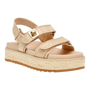 Steve Madden Women's Bigmona Platform Footbed Sandals Light Tan Size 8 1/2